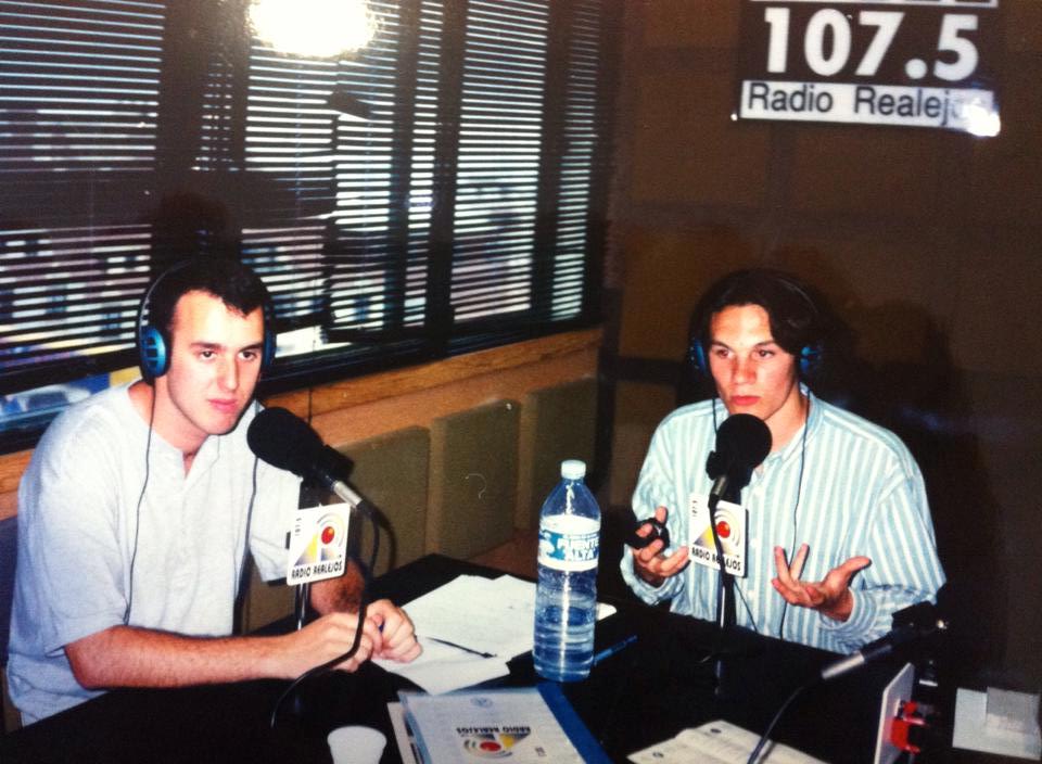 Juan Carlos Toste y Quim Espinosa en radio realejosen 1996